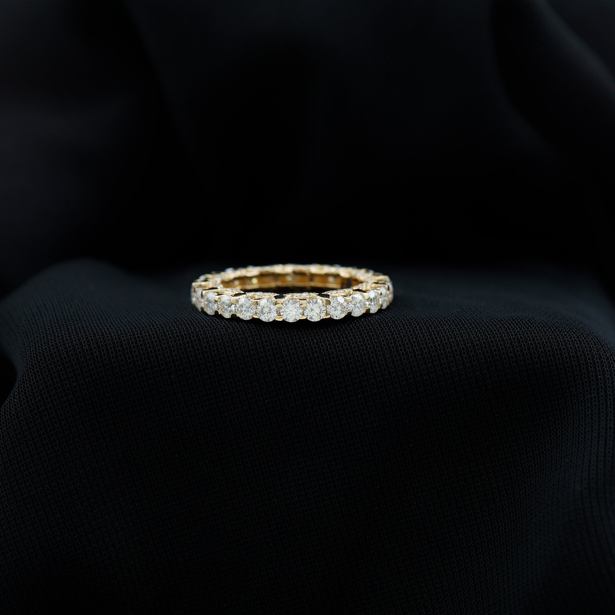 Trellis Set Moissanite Full Eternity Band Ring Moissanite - ( D-VS1 ) - Color and Clarity - Rosec Jewels