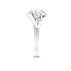 Certified Moissanite Toi Et Moi Engagement Ring Moissanite - ( D-VS1 ) - Color and Clarity - Rosec Jewels