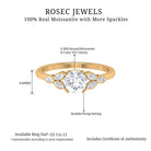 1.25 CT Double Prong Moissanite Solitaire Engagement Ring Moissanite - ( D-VS1 ) - Color and Clarity - Rosec Jewels