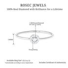 Natural Diamond Dainty Promise Ring Diamond - ( HI-SI ) - Color and Clarity - Rosec Jewels