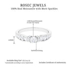 1 CT Graduated Style Moissanite Anniversary Ring Moissanite - ( D-VS1 ) - Color and Clarity - Rosec Jewels