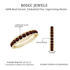 1.25 CT Trellis Set Garnet Eternity Ring for Women Garnet - ( AAA ) - Quality - Rosec Jewels