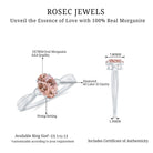 3/4 CT Oval Cut Morganite Solitaire Ring with Diamond Morganite - ( AAA ) - Quality - Rosec Jewels