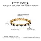 1.75 CT Black Diamond and Moissanite Full Eternity Ring in Trellis Setting Black Diamond - ( AAA ) - Quality - Rosec Jewels