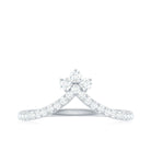 Certified Natural Diamond V Shaped Ring Enhancer Diamond - ( HI-SI ) - Color and Clarity - Rosec Jewels