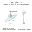 Aquamarine and Diamond Bypass Promise Ring Aquamarine - ( AAA ) - Quality - Rosec Jewels