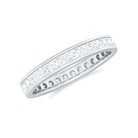 Moissanite Simple Full Eternity Band Ring Moissanite - ( D-VS1 ) - Color and Clarity - Rosec Jewels