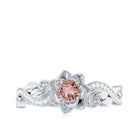 Flower Inspired Morganite and Diamond Engagement Ring Morganite - ( AAA ) - Quality - Rosec Jewels