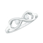 Round Natural Diamond Infinity Promise Ring Diamond - ( HI-SI ) - Color and Clarity - Rosec Jewels