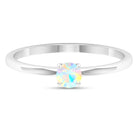 1/4 CT Claw Set Round Ethiopian Opal Solitaire Promise Ring Ethiopian Opal - ( AAA ) - Quality - Rosec Jewels