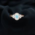 1.75 CT Antique Ethiopian Opal and Diamond Accent Engagement Ring Ethiopian Opal - ( AAA ) - Quality - Rosec Jewels