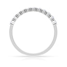 Minimal Moissanite Half Eternity Band Ring in Bar Setting Moissanite - ( D-VS1 ) - Color and Clarity - Rosec Jewels