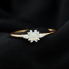 1/2 CT Ethiopian Opal Promise Ring with Diamond Accent Ethiopian Opal - ( AAA ) - Quality - Rosec Jewels