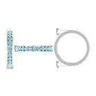 2 Carat Channel Set Aquamarine Eternity Band Ring Aquamarine - ( AAA ) - Quality - Rosec Jewels