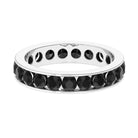 2 CT Black Onyx Full Eternity Band Ring in Channel Setting Black Onyx - ( AAA ) - Quality - Rosec Jewels