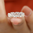 Elegant Pear Cut Moonstone Eternity Band Ring Moonstone - ( AAA ) - Quality - Rosec Jewels