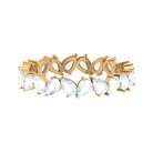 Elegant Pear Cut Moonstone Eternity Band Ring Moonstone - ( AAA ) - Quality - Rosec Jewels