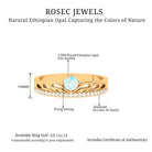 Real Ethiopian Opal and Diamond Crown Band Ring Ethiopian Opal - ( AAA ) - Quality - Rosec Jewels