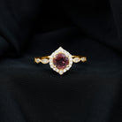 1.25 CT Vintage Style Pink Tourmaline Engagement Ring with Diamond Pink Tourmaline - ( AAA ) - Quality - Rosec Jewels