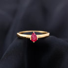 Simple Pear Cut Ruby Solitaire Promise Ring Ruby - ( AAA ) - Quality - Rosec Jewels