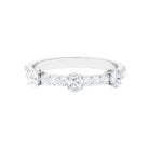 Natural Diamond Half Eternity Band Ring Diamond - ( HI-SI ) - Color and Clarity - Rosec Jewels