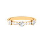 Natural Diamond Half Eternity Band Ring Diamond - ( HI-SI ) - Color and Clarity - Rosec Jewels