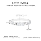 Certified Moissanite Interlock Wedding Band Moissanite - ( D-VS1 ) - Color and Clarity - Rosec Jewels