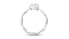 Rosec Jewels-2.25 CT Heart Shape Solitaire Moissanite Braided Ring in 3 Prong Basket Setting