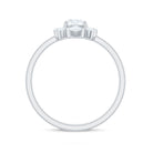 1 CT Round and Marquise Moissanite Minimal Engagement Ring in Prong Setting Moissanite - ( D-VS1 ) - Color and Clarity - Rosec Jewels