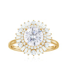 2.25 CT Zircon Cocktail Engagement Ring in Gold Zircon - ( AAAA ) - Quality - Rosec Jewels