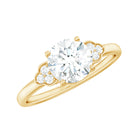 1.25 CT Round Simulated Diamond Solitaire Engagement Ring Zircon - ( AAAA ) - Quality - Rosec Jewels