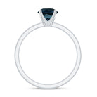 1.25 CT Real London Blue Topaz Solitaire Ring in Gold London Blue Topaz - ( AAA ) - Quality - Rosec Jewels