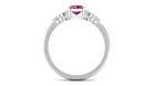 Octagon Cut Pink Tourmaline and Diamond Solitaire Engagement Ring Pink Tourmaline - ( AAA ) - Quality - Rosec Jewels