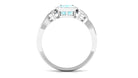 2 CT Vintage Style Cushion Sky Blue Topaz Solitaire Ring in Bezel Setting Sky Blue Topaz - ( AAA ) - Quality - Rosec Jewels