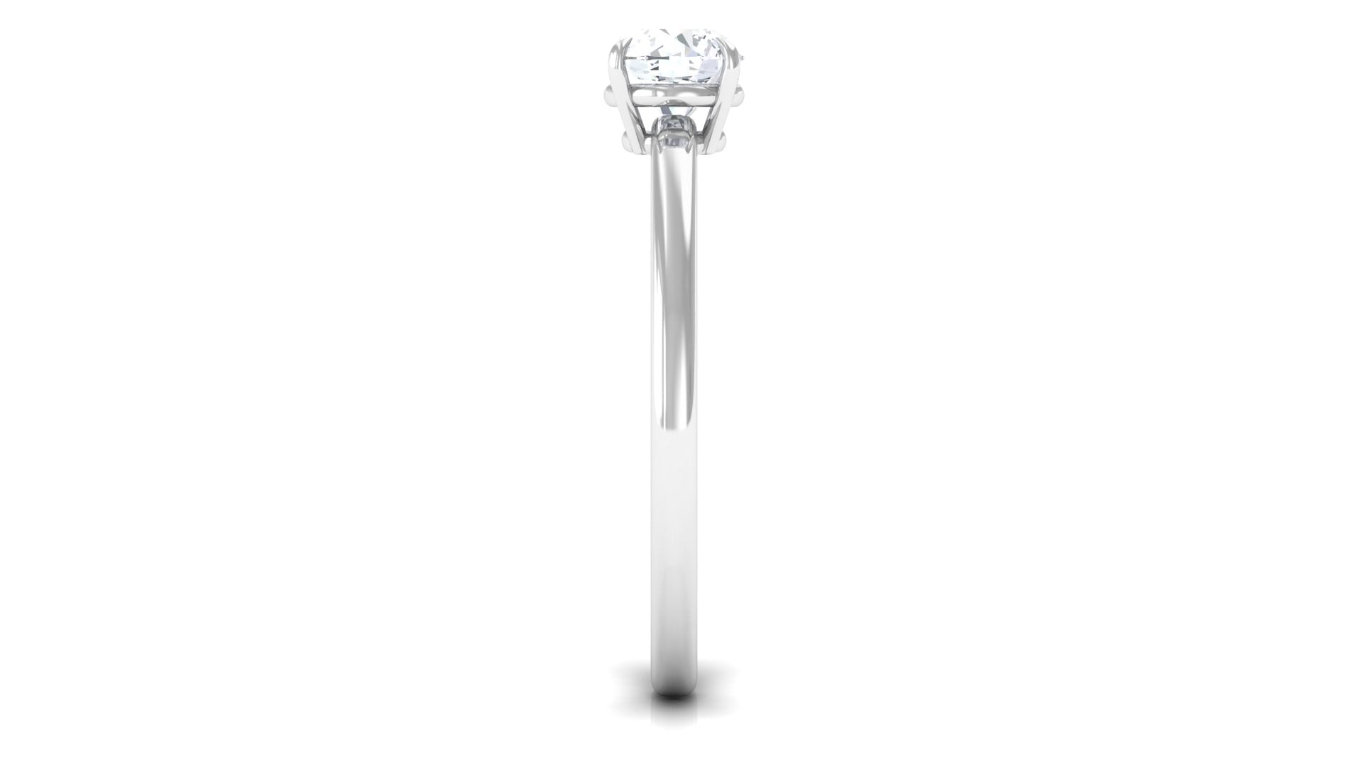 Round Shape Lab Grown Diamond Solitaire Ring Lab Grown Diamond - ( EF-VS ) - Color and Clarity - Rosec Jewels