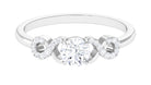 Lab Grown Diamond Criss Cross Promise Ring Lab Grown Diamond - ( EF-VS ) - Color and Clarity - Rosec Jewels