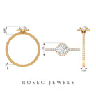 Round Lab Grown Diamond Promise Engagement Ring Lab Grown Diamond - ( EF-VS ) - Color and Clarity - Rosec Jewels