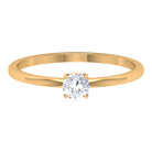 Round Shape Lab Grown Diamond Solitaire Promise Ring Lab Grown Diamond - ( EF-VS ) - Color and Clarity - Rosec Jewels