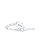 Lab Grown Diamond Solitaire Promise Engagement Ring Lab Grown Diamond - ( EF-VS ) - Color and Clarity - Rosec Jewels