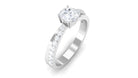 Round Lab Grown Diamond Solitaire Promise Ring Lab Grown Diamond - ( EF-VS ) - Color and Clarity - Rosec Jewels