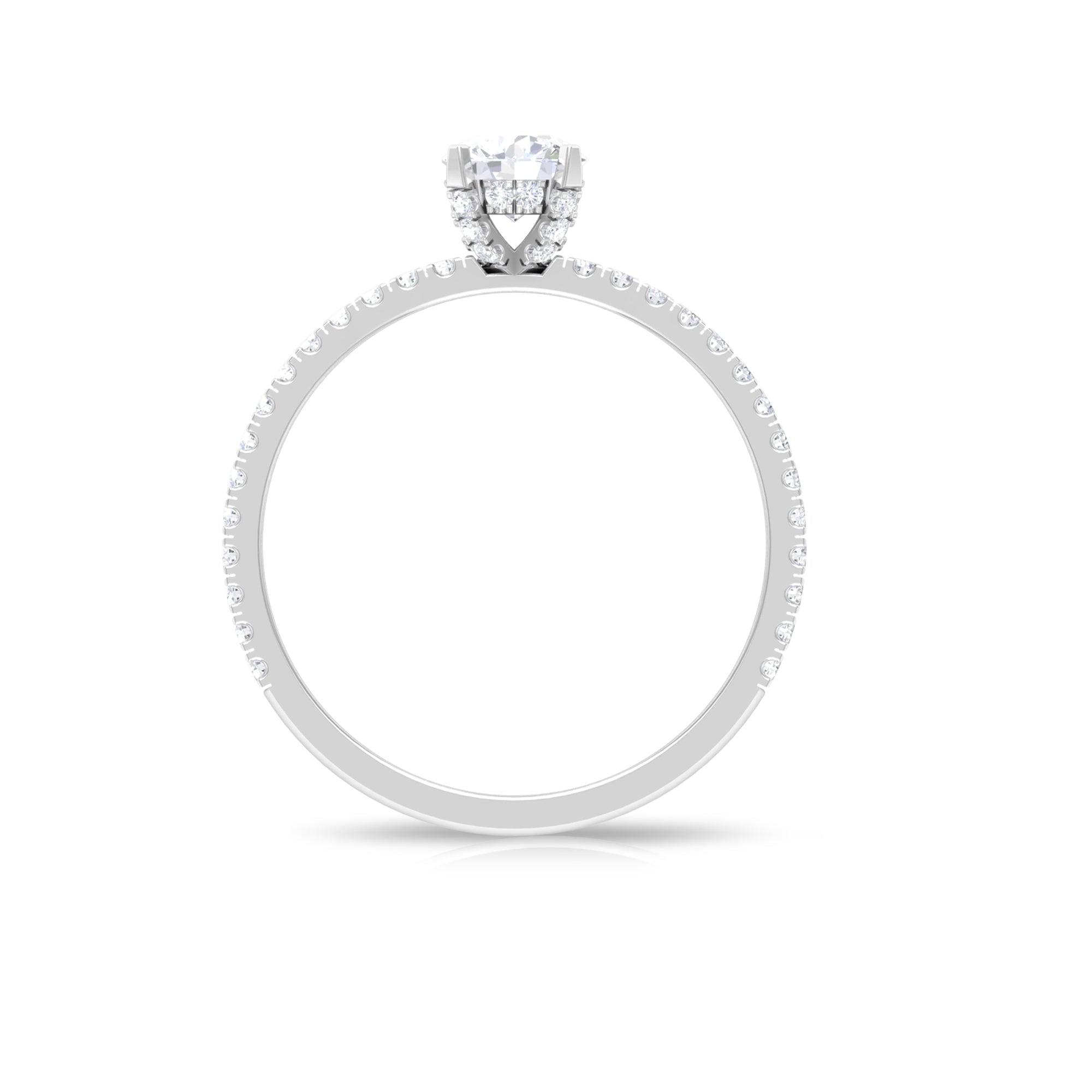 Solitaire Engagement Ring with Lab Grown Diamond Lab Grown Diamond - ( EF-VS ) - Color and Clarity - Rosec Jewels