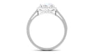 Oval Shape Lab Grown Diamond Engagement Ring with Halo Lab Grown Diamond - ( EF-VS ) - Color and Clarity - Rosec Jewels