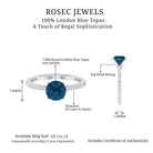 2.25 CT London Blue Topaz Solitaire Ring with Diamond Side Stones London Blue Topaz - ( AAA ) - Quality - Rosec Jewels