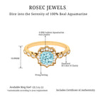 3.25 CT Shared Prong Set Aquamarine Eternity Ring Aquamarine - ( AAA ) - Quality - Rosec Jewels