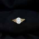 2.25 CT Celtic Knot Oval Moissanite Engagement Ring in Gold Moissanite - ( D-VS1 ) - Color and Clarity - Rosec Jewels