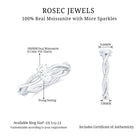 Oval Cut Moissanite Solitaire Braided Promise Ring Moissanite - ( D-VS1 ) - Color and Clarity - Rosec Jewels