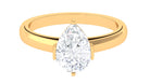 Rosec Jewels-2 CT Two Tone Promise Ring for Her with Pear Cut Solitaire Moissanite