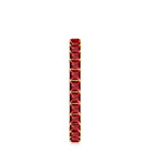 Princess Cut Created Ruby Stackable Eternity Band Ring in Gold Lab Created Ruby - ( AAAA ) - Quality - Rosec Jewels