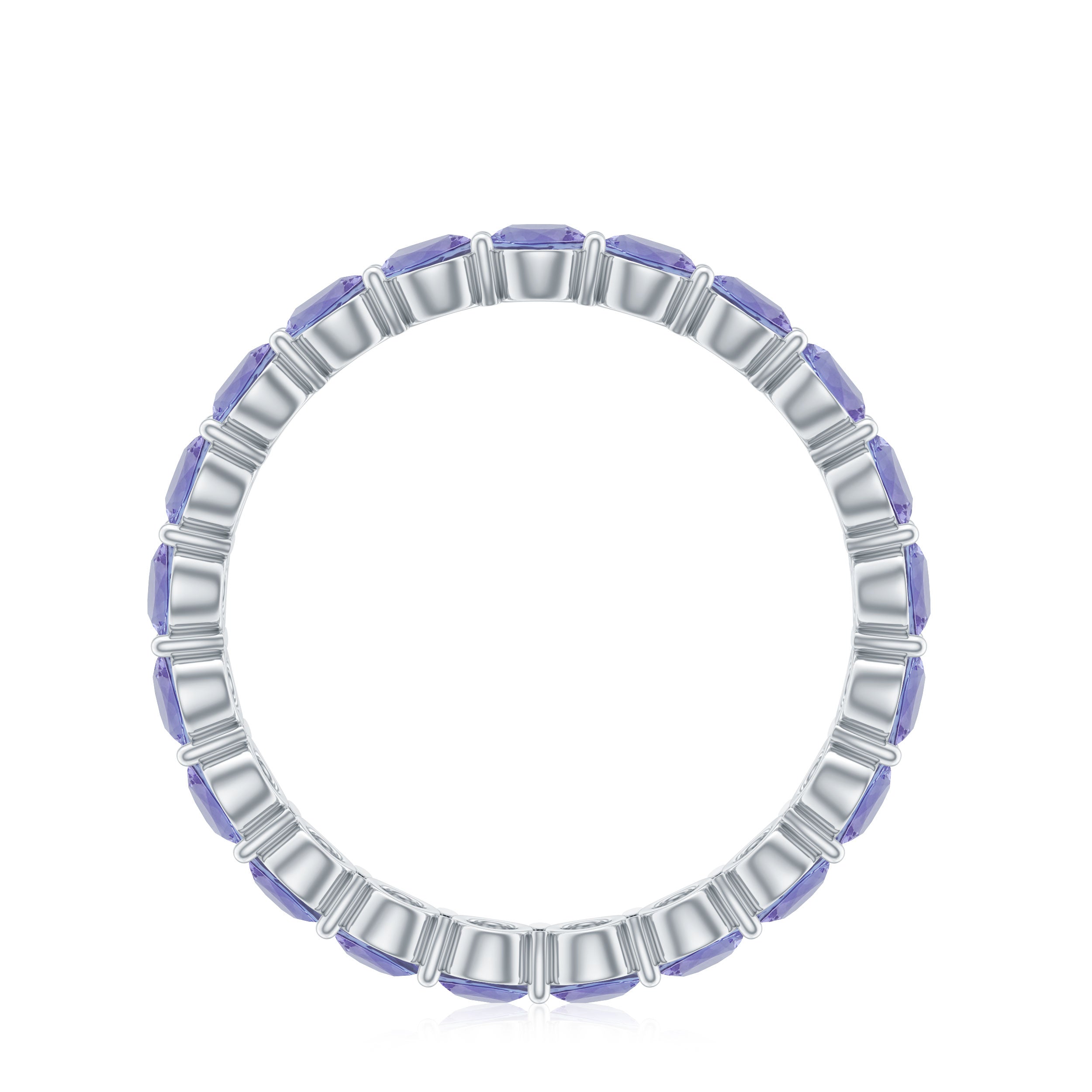 Full Eternity Ring with 2.25 CT Tanzanite Tanzanite - ( AAA ) - Quality - Rosec Jewels