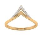 Minimal Moissanite Chevron Enhancer Ring Moissanite - ( D-VS1 ) - Color and Clarity - Rosec Jewels